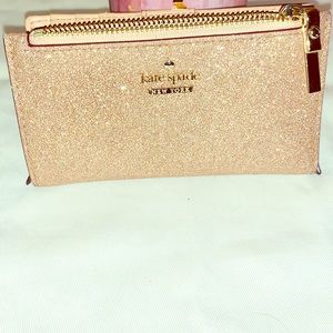 Kate Spade Rose Gold Burgess Court Bifold Wallet
